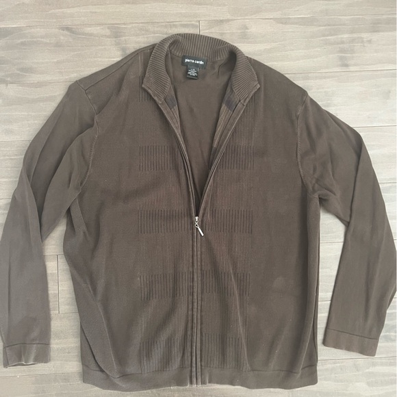 Pierre Cardin men’s zip cardigan sweater - Brown - Picture 5 of 5